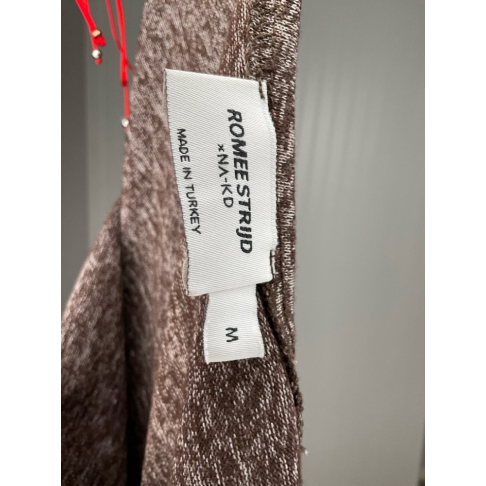 Women's NA-KD Maxi Dress Size M Brown Halter Neck - Picture 7 of 8